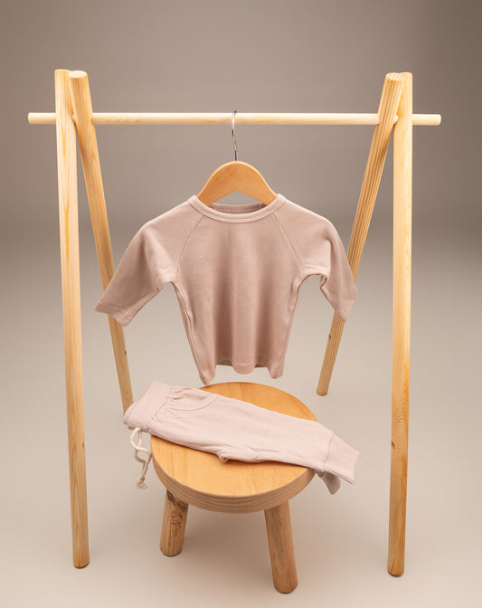 Oat Ribbed Set