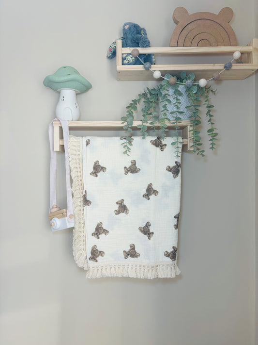Teddy Muslin Blanket